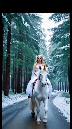 A princess riding a unicorn through the winter forest…The real magic begins here.