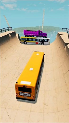 Trap Vs Orange Local Bus 😱 | #beamngdrive #shorts #automobile
