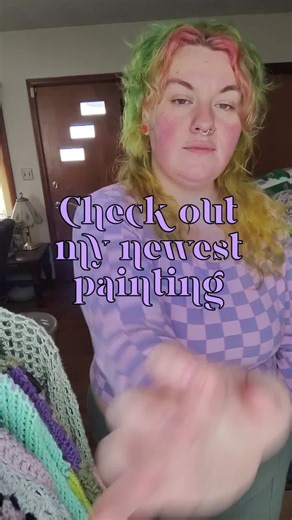 my newest original painting ❤️‍🔥 #original #painting #fyp #weirdart #alien