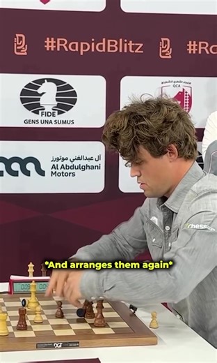 🇳🇴 Magnus defaults game for pressing clock without completing move 🤯👀 #chess #magnuscarlsen #chesstok #foryou