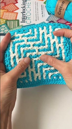 Crocheting a Square from Crochet Highway’s New Book, Interlocking Crochet #crochet #shortscrochet