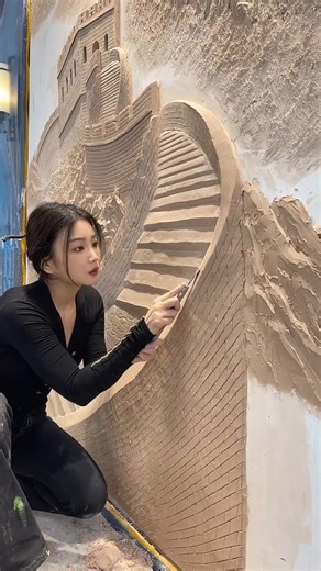 39K views · 3.3K reactions | Great Wall 3D Relief Mural #reliefmural #paint #mural #muralistmingyue #painter #painrelief #artwork #artist #art #artcollector | Muralist Mingyue | Facebook
