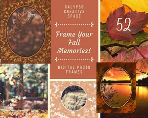 Photo Frames for the Fall Season, Autumn Frames, Photo Enhancement, Portrait Borders, Digital Photo Frames - Etsy Canada