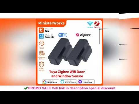 Tuya Zigbee Wifi Door and Window Sensor Security Burglar Alarm Magnetic Presence Sensor Smart Life W