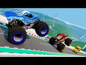 Epic High Speed monster trucks jumps stunts & crashes #37 | BeamNG Drive