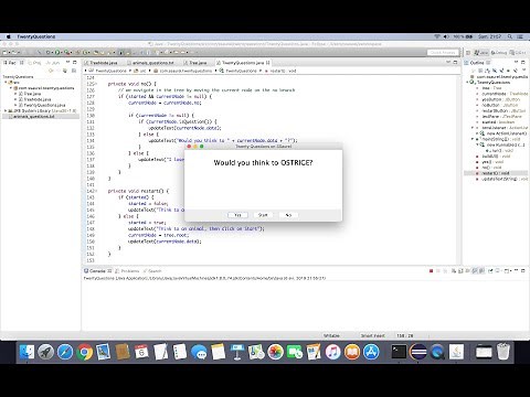 Recreating the Twenty Questions Game in Java with a Swing UI