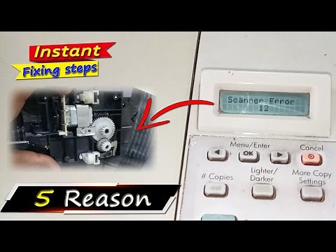 Scanner Error 12 in hp laserjet m1005 MFP, Fixing steps to solve hp 1005 Scanner Error 12