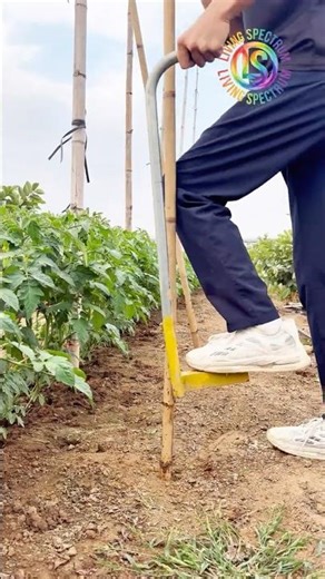 Genius Farmer’s Invention: The Ultimate Pole Driver! 🛠️ #GardenTools #SmartWork #Innovative