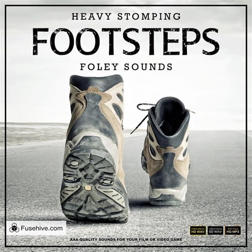 FOOTSTEPS FOLEY - Walking Running Noises on Beach Grass Gravel Snow Ice Water Sound Effects Library by Fusehive.com