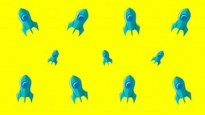 Animated Background Space Rockets