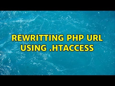 Rewritting PHP URL using .htaccess