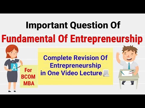 Fundamentals of Entrepreneurship (Important Questions of Fundamentals of Entrepreneurship) for BCOM