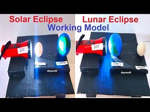solar eclipse - lunar eclipse working model(earth rotation) - science project - diy | DIY pandit