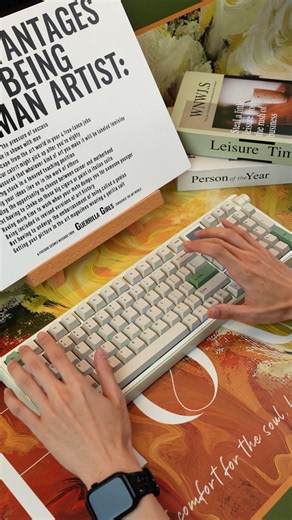 EPOMAKER RT100 PRO 🎨 vintage cream and deep green 1800 keyboard