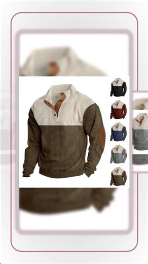 Men’s Color-Block Corduroy Sweatshirt