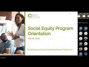 Social Equity Program Orientation Session | July 24, 2025