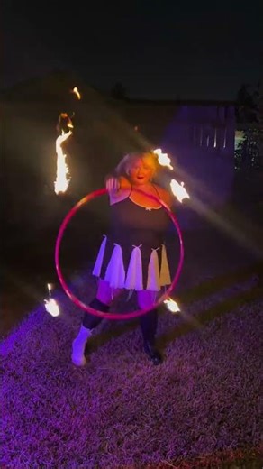 Fire Hoop Flow Arts by @squidthegemini🦑🖤🔥