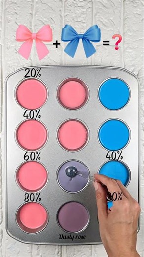 Mixing Blue and Pink in 4 Different Ratios | Stunning Color Results 🎨 #colormixing #colorconcept