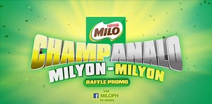 Get a chance to win P20 Million worth of prizes for you and your public school of choice. Visit www.milo.com.ph/Champanalo to know the 5 easy steps to join the MILO Champanalo Milyon-Milyon Raffle Promo! | MILO® Philippines