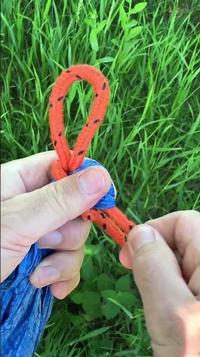 Practical Knot Technique for Tying a Tarp Corner - Fast, Tight & Reliable! #TarpTieDown #knotting