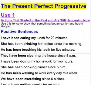 10K views · 209 reactions | Present Perfect Progressive Tense | Use #1 Explained with Examples!" | Empowering English Learning | Facebook