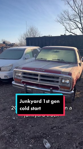 1st Gen Dodge Truck Cold Start at the Junkyard