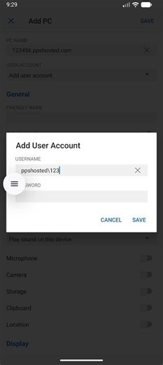 Setting up access to PPS Hosted on an Android device