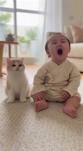 The most adorable yawn contagion I've ever seen. 🥰