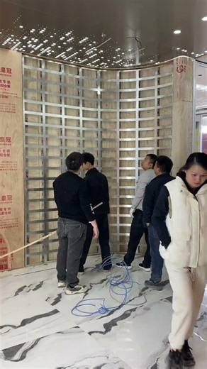 How to quickly install a curved LED display screen#LEDDisplay #CreativeLED #SmartDisplay #LEDfactory