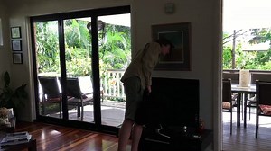 Six-Foot Carpet Python Under TV