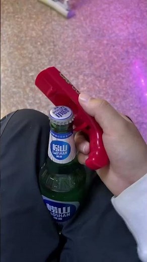 Portable Beer Cap Gun Creative Flying Cap Launcher Bottle Opener
