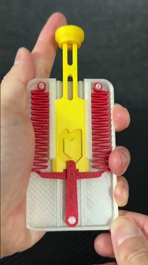 Push Self-Locking Switch | Satisfying 3D Printed Mechanism #3dprinting #3dprinted #mechanism #shorts