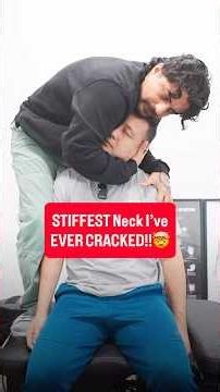STIFFEST Neck Ever Cracked⁉️😩 #chiropractic #asmr #trending #shorts
