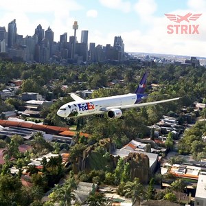 294K views · 2.5K reactions | STUNNING VIEW Moment: Boeing 777 FedEx Landing at Sydney Airport" | STRIX | Facebook