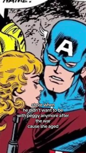(ik the history of the plotline is more complicated and it was writers being misogynist not the character himself. it’s a funny sound relax) #marvelcomics #peggycarter #sharoncarter #captainamerica #steveeogers