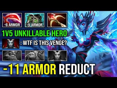 WTF -11 Armor Reduction Max Desolator 1v5 Unkillable Hit Like a Truck Vengeful Spirit Dota 2