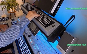 电脑键盘演奏-巴扬键盘演奏-风琴键盘演奏-What a Wonderful World - Chromatic organ keyboard