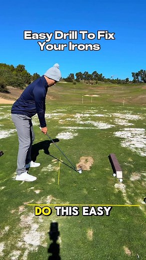 Easy Drill To Fix Your Irons #golf #golfswing #golftips | Logan Deyong