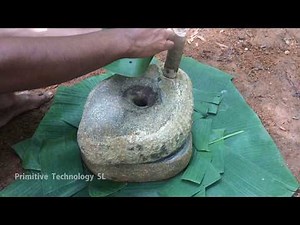primitive technology : Most powerful Stone Grinder / Stone mill