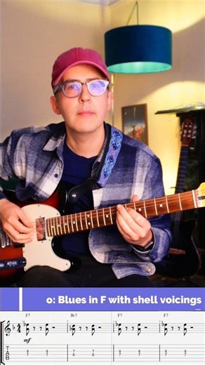 How to use Shell Voicings over a Jazz Blues in F - Lesson of the Week