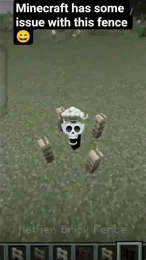 Minecraft has some issue with this fence 😅 #shorts #minecraft #minecraftbuild #minecrafthack #mcpe