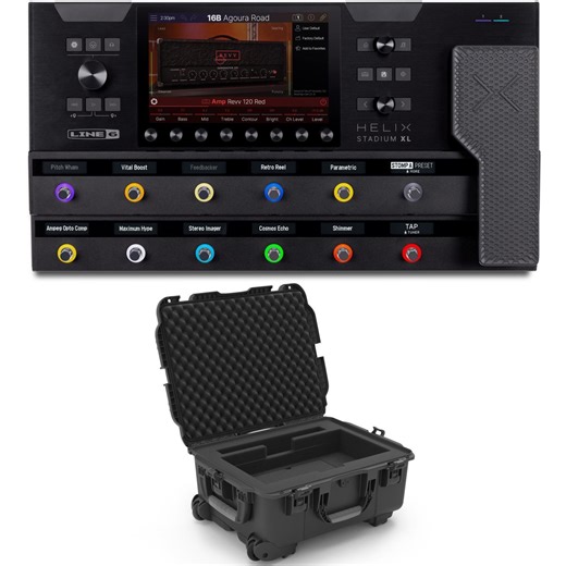 Line 6 Helix Stadium XL Amp Modeler and FX Processor with Titan Series Case w/ Wheels