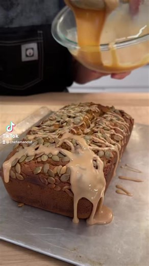 5.3K views · 291 reactions | You asked for pumpkin, so I’m giving it to you the best way I know how. 襤 This pumpkin bread recipe with cinnamon glaze is perfect for celebrating the fall season, so let’s get to it! Tag your baking buddy. | Chef Amanda Freitag | Facebook