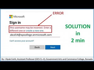 How to solve MS Teams Login error | This username may be incorrect error solution | Error in MS Team
