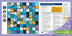 Robot-Themed Snakes and Ladders Game