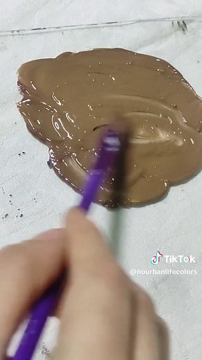 mixing brown color #رسم_للمبتدئين #الوان_اكريليك #mixing_color #رسم_سهل #explore #brown#دمج_درجات_للون_البني