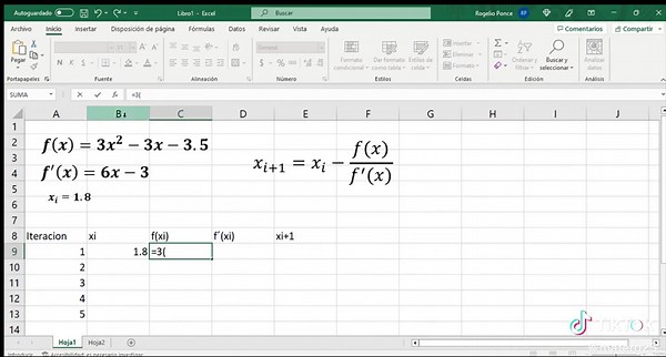 Método de Newton-Rapshon en Excel: Tutorial Completo