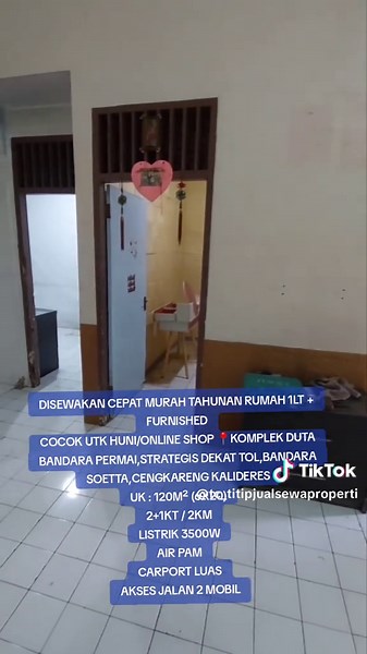Disewakan Rumah Murah 1 Lantai Dekat Bandara