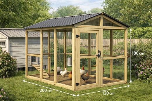 Chicken Run Plans PDF | DIY Chicken Enclosure - Etsy