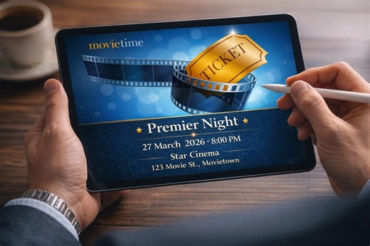 Movie Night Poster, Cinema Decor, Instagram Post Mockup, Film Blog Banner, Digital Film Invitation - Etsy